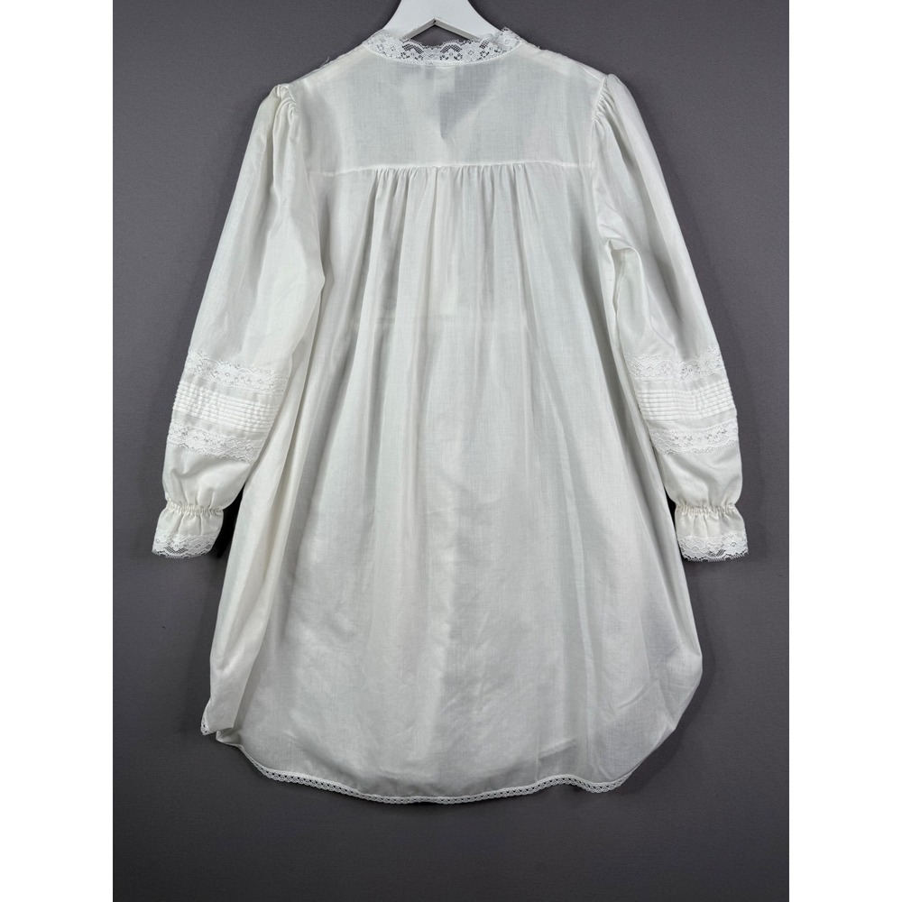 Willow Creek Nightgown Women L White Vtg Lace Victorian Prairie Feminine USA View 4